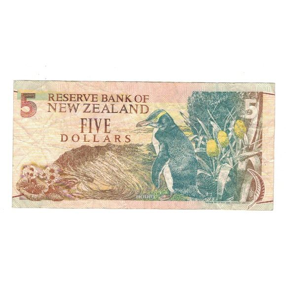 Banknote, New Zealand, 5 Dollars, KM:185a, VF(30-35)