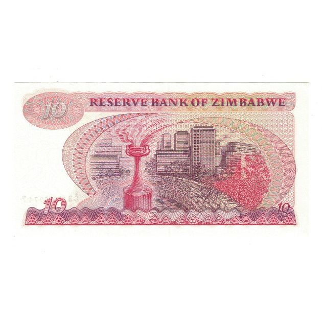 Biljet, Zimbabwe, 10 Dollars, 1994, KM:3e, NIEUW