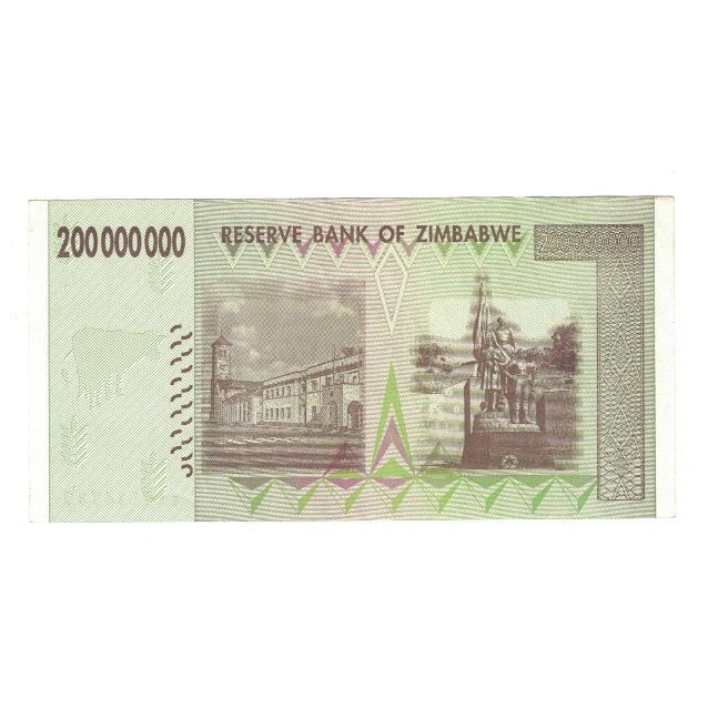 Banconote, Zimbabwe, 200 Million Dollars, 2008, SPL