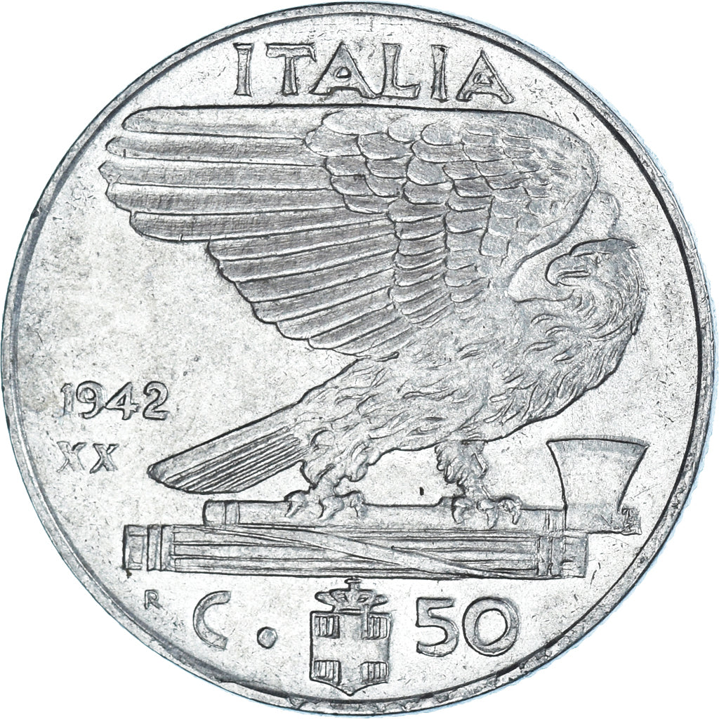Moeda, Itália, 50 Centesimi, 1942