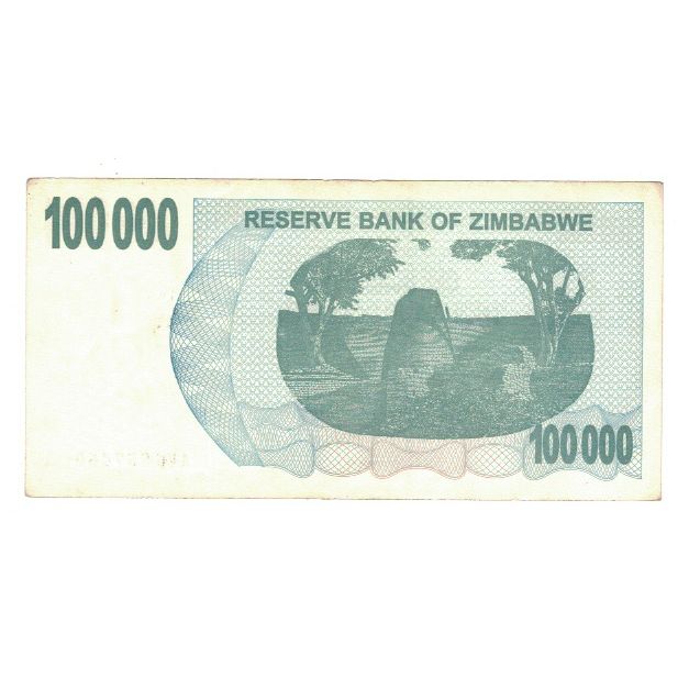 Billet, Zimbabwe, 100,000 Dollars, 2006, 2006-08-01, KM:48b, TTB