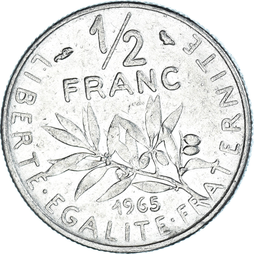 Coin, France, 1/2 Franc, 1965