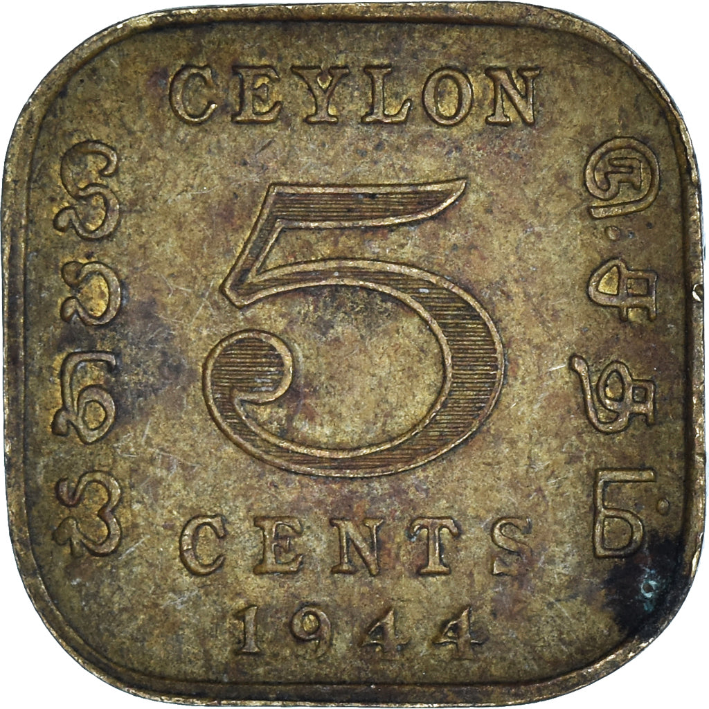 Monnaie, Sri Lanka , 5 Cents, 1944