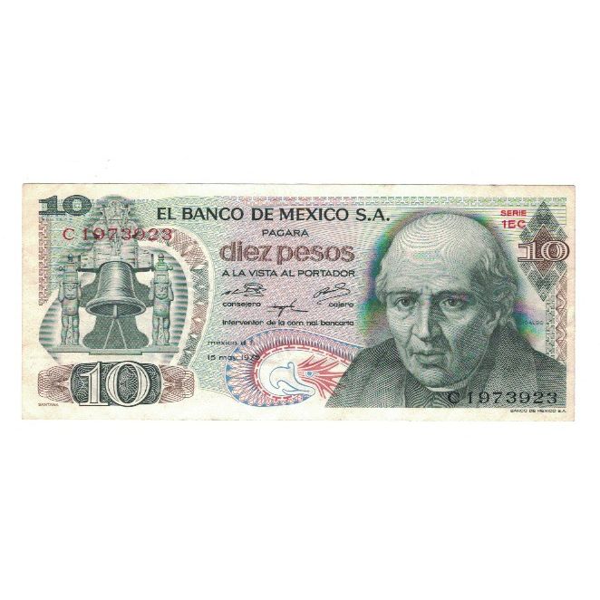 Banknote, Mexico, 10 Pesos, 1975, 1975-05-15, KM:63h, EF(40-45)
