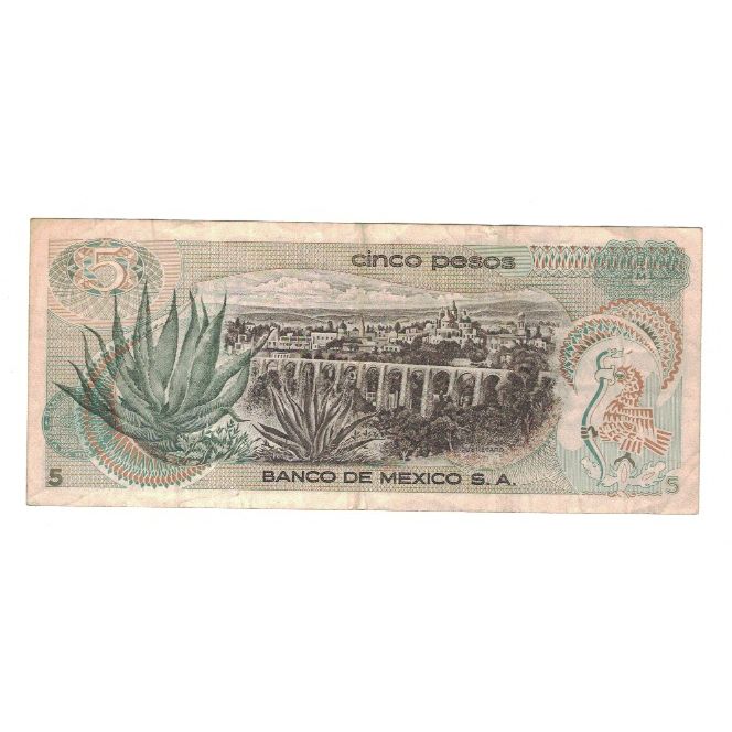 Banknote, Mexico, 5 Pesos, 1969, 1969-12-03, KM:62a, EF(40-45)