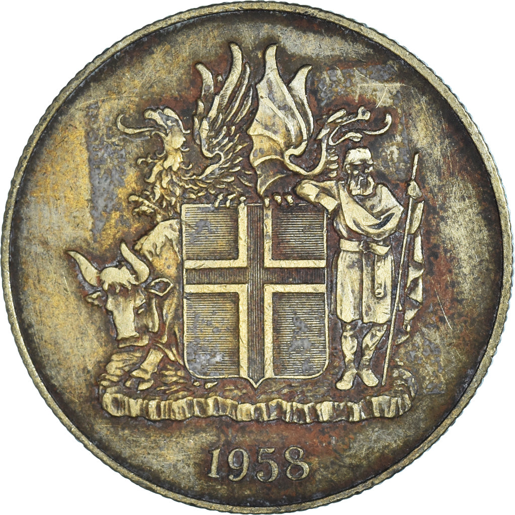 Moneta, Islanda, 2 Kronur, 1958