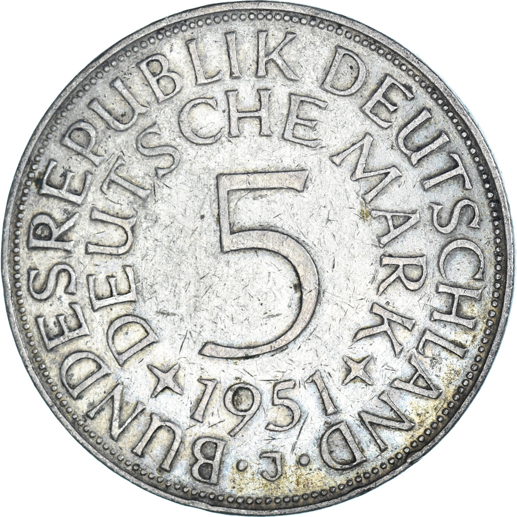 Moneda, Alemania, 5 Mark, 1951
