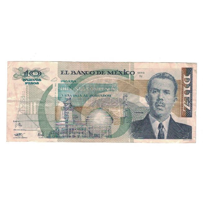 Banknote, Mexico, 10 Nuevos Pesos, 1992, 1992-07-31, KM:95, EF(40-45)