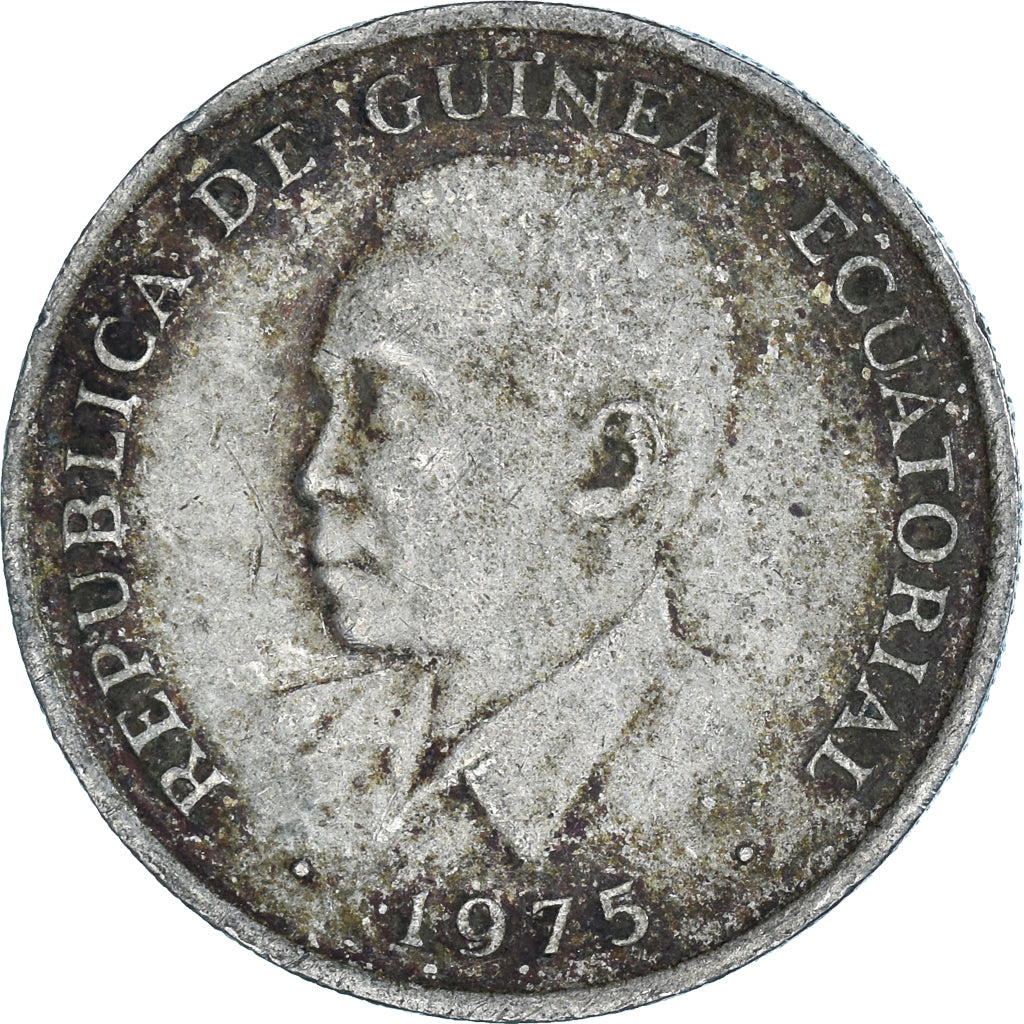 Münze, Equatorial Guinea, 10 Ekuele, 1975