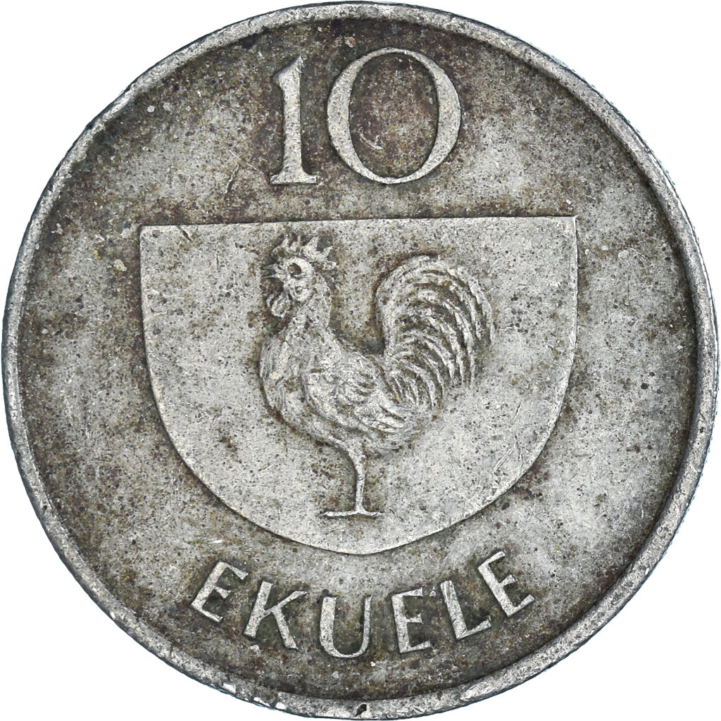 Münze, Equatorial Guinea, 10 Ekuele, 1975
