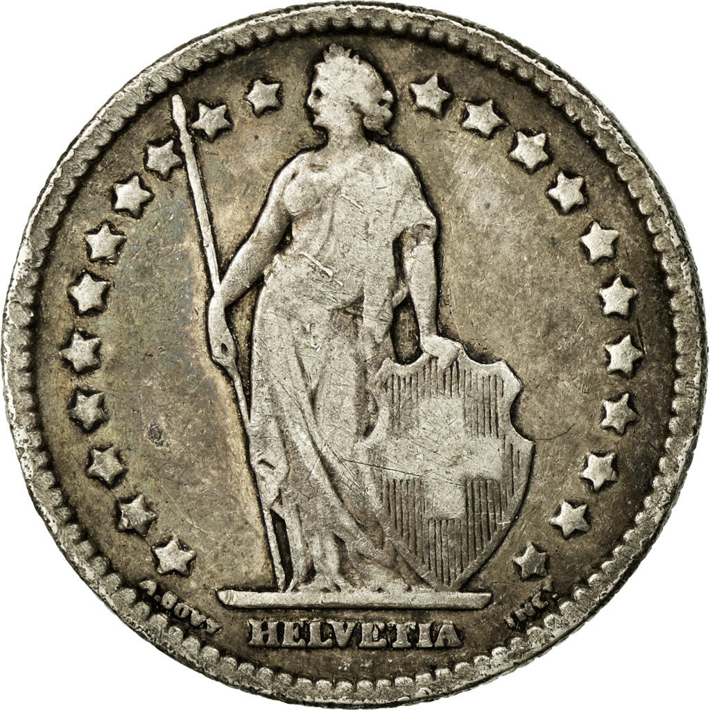 Coin, Switzerland, Franc, 1887, Bern, VF(30-35), Silver, KM:24