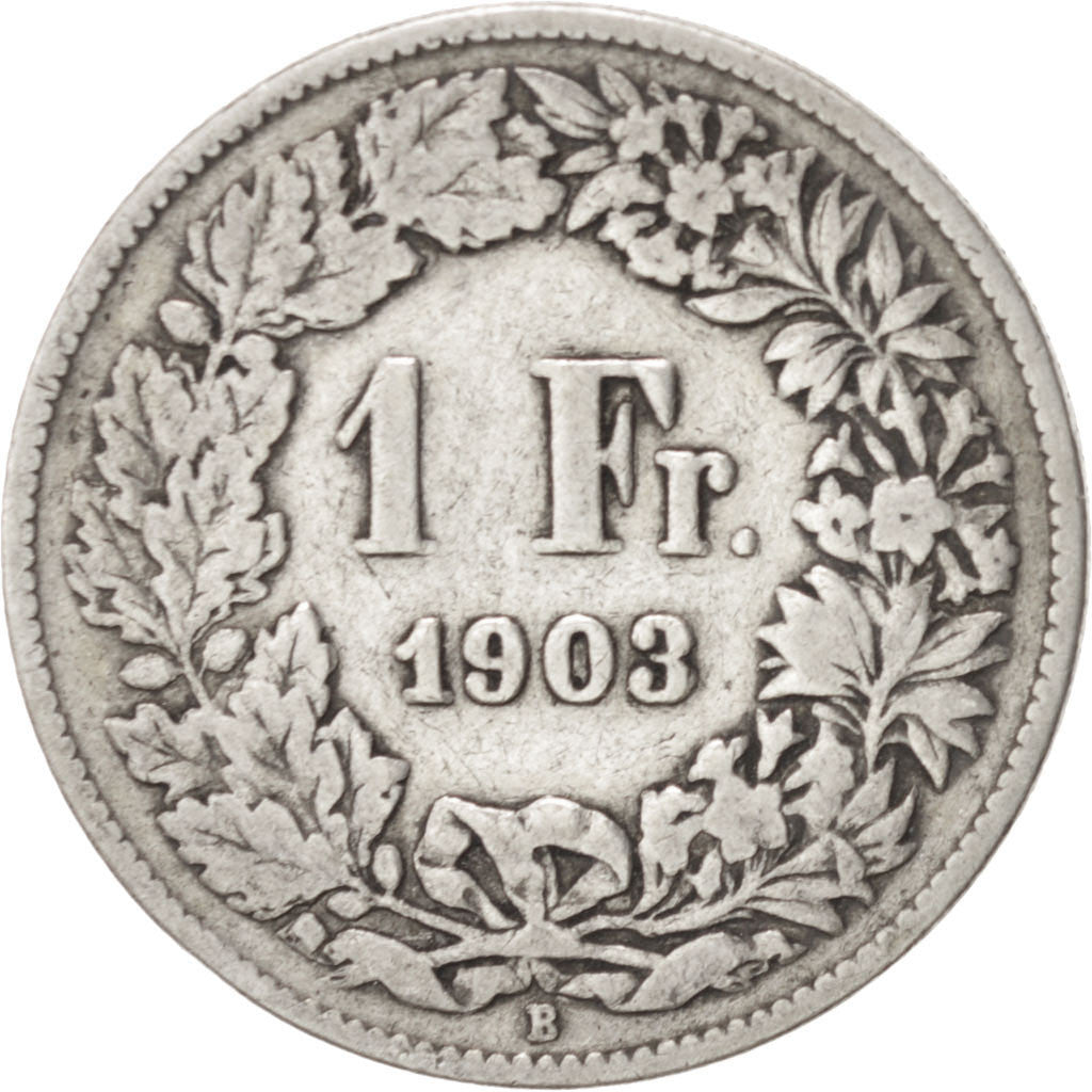 Coin, Switzerland, Franc, 1903, Bern, VF(20-25), Silver, KM:24