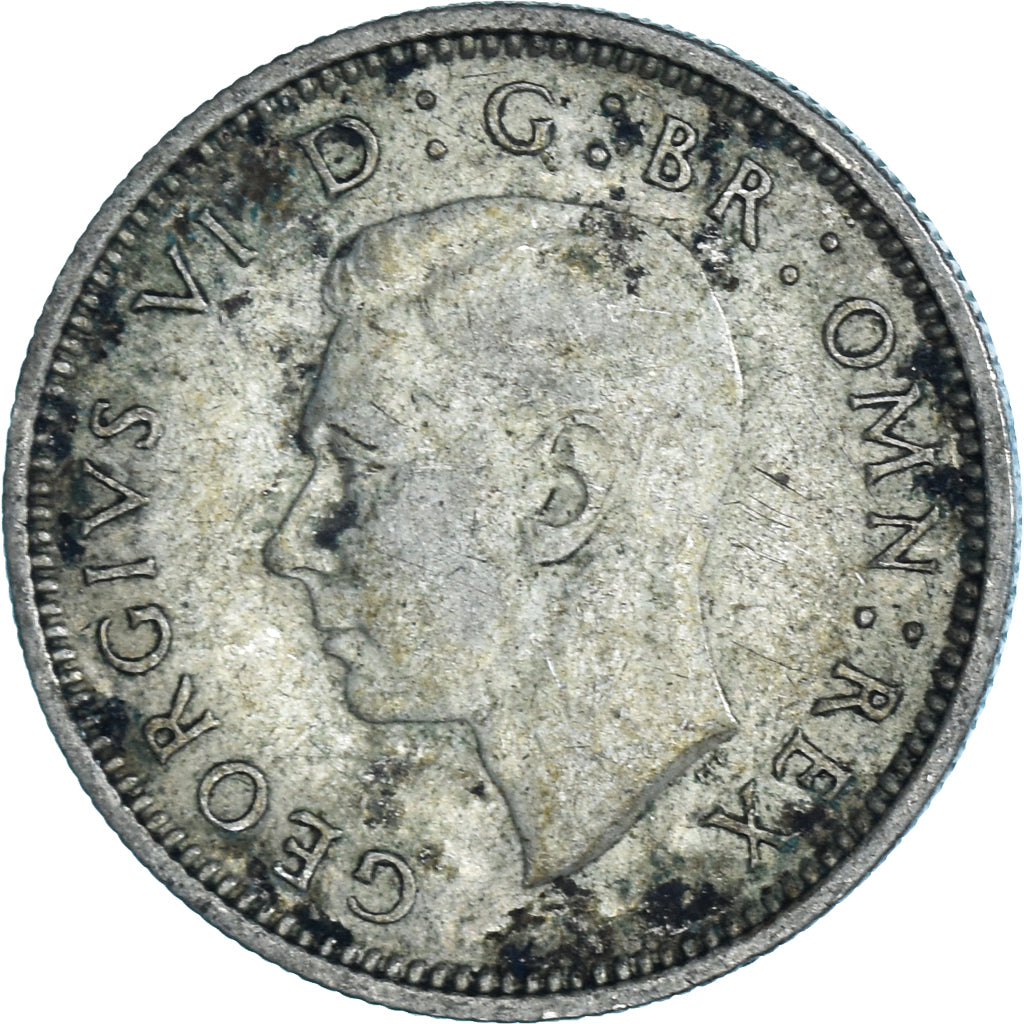 Münze, Großbritannien, 6 Pence, 1937