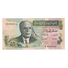 Banknote, Tunisia, 1/2 Dinar, 1973, 1973-10-15, KM:69a, EF(40-45)