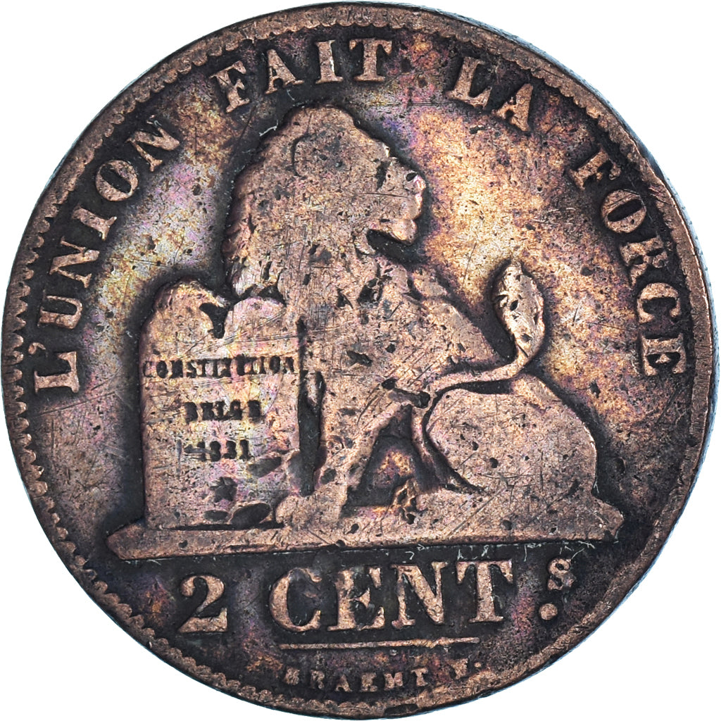 Munten, België, 2 Centimes, 1861