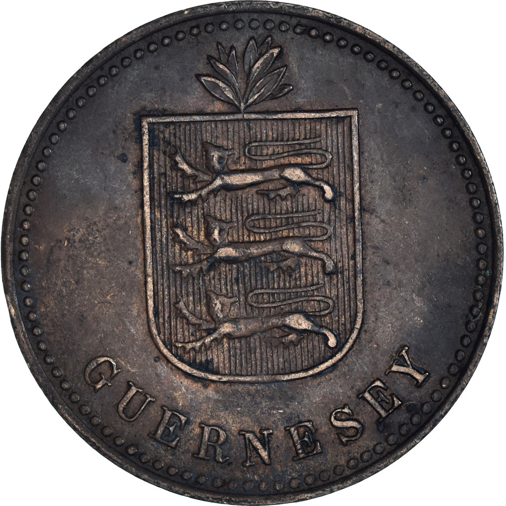 Coin, Guernsey, 4 Doubles, 1914