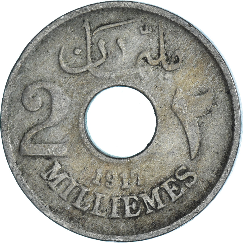 Munten, Egypte, 2 Milliemes, 1917