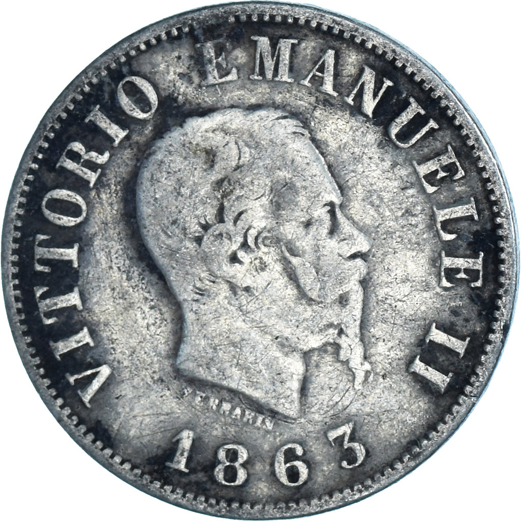 Munten, Italië, 50 Centesimi, 1863