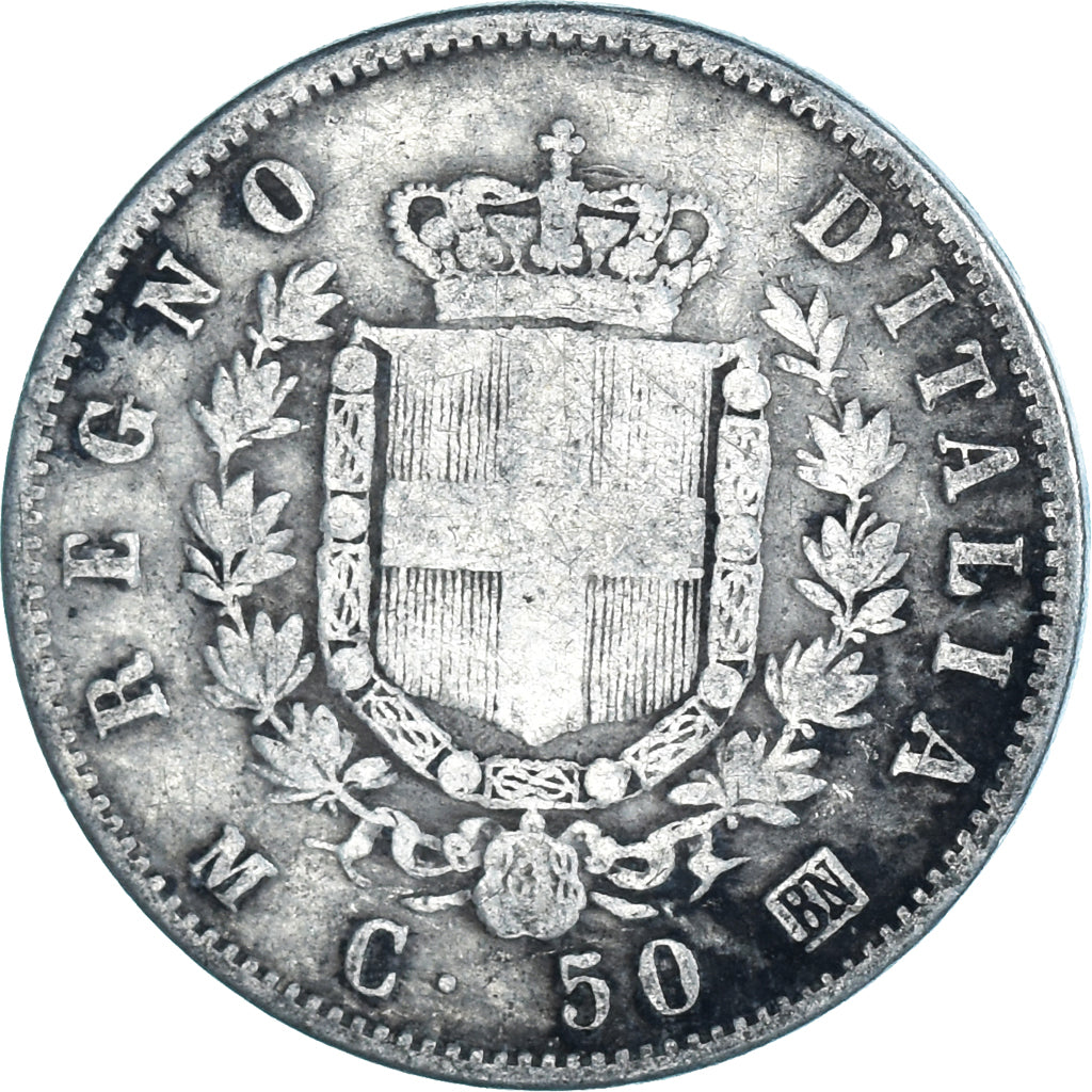 Munten, Italië, 50 Centesimi, 1863