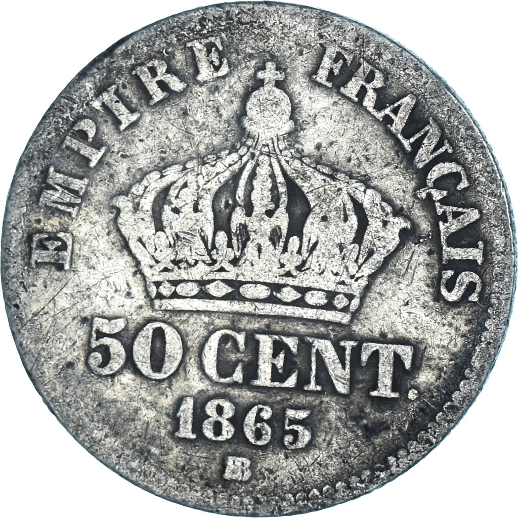 Coin, France, 50 Centimes, 1865