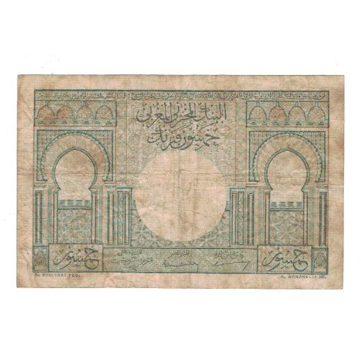 Banknote, Morocco, 50 Francs, 1949, 1949-12-02, KM:44, VF(20-25)