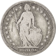 SWITZERLAND, Franc, 1877, Bern, KM #24, F(12-15), Silver, 23.2, 4.75