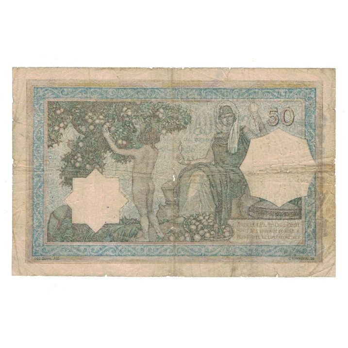 Banknote, Algeria, 50 Francs, 1928, 1928-11-13, KM:80a, VF(20-25)