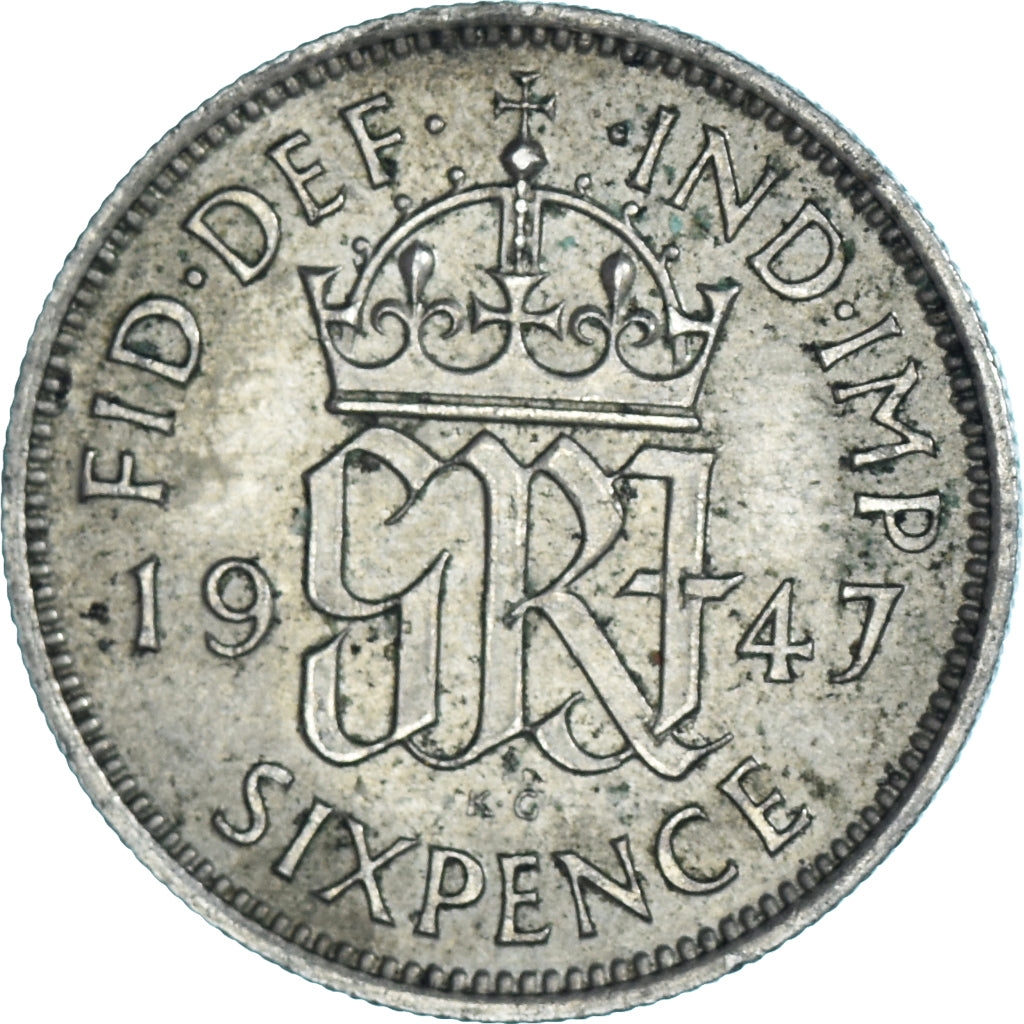 Moneda, Gran Bretaña, 6 Pence, 1947