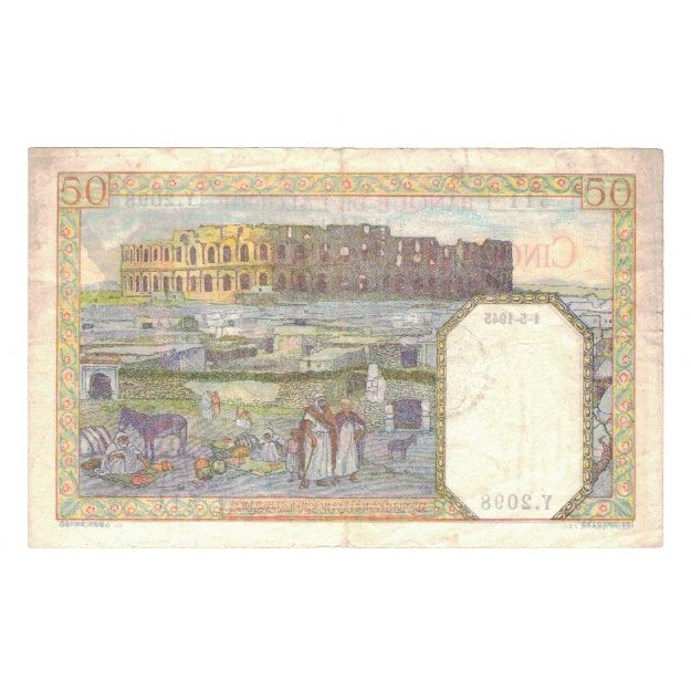 Billet, Algérie, 50 Francs, 1945, 1945-5-1, KM:87, TTB+