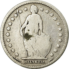 Coin, Switzerland, Franc, 1876, Bern, VG(8-10), Silver, KM:24