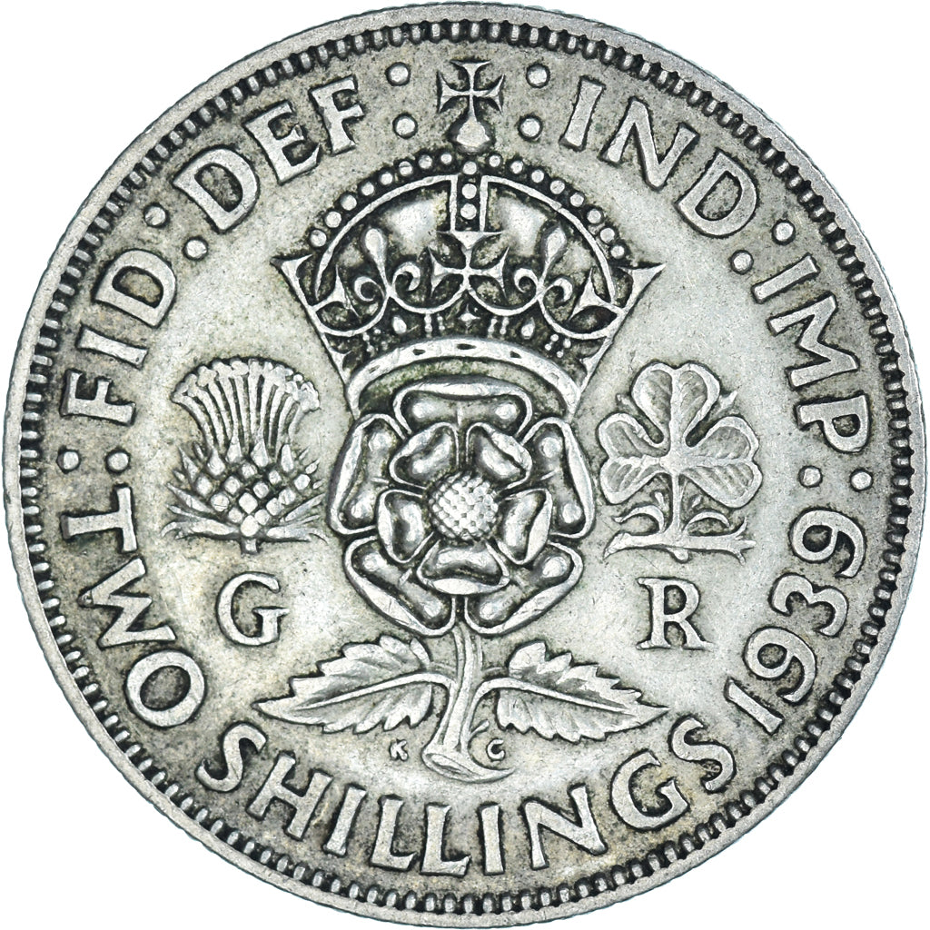 Moneda, Gran Bretaña, Florin, Two Shillings, 1939