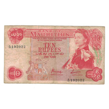 Banknote, Mauritius, 10 Rupees, Undated (1967), KM:31c, VF(20-25)