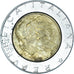 Coin, Italy, 500 Lire, 1989, EF(40-45), Bi-Metallic