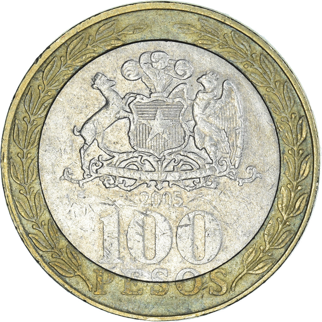 Moneda, Chile, 100 Pesos, 2005