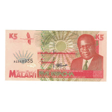 Biljet, Malawi, 5 Kwacha, 1995, 1995-06-01, KM:30, SPL