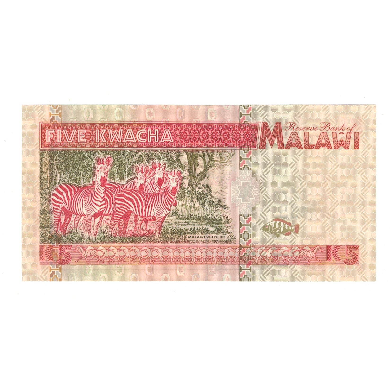 Banknote, Malawi, 5 Kwacha, 1995, 1995-06-01, KM:30, UNC(63)