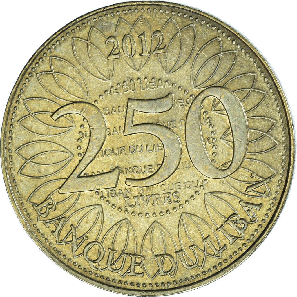 Moneta, Libano, 250 Livres, 2012