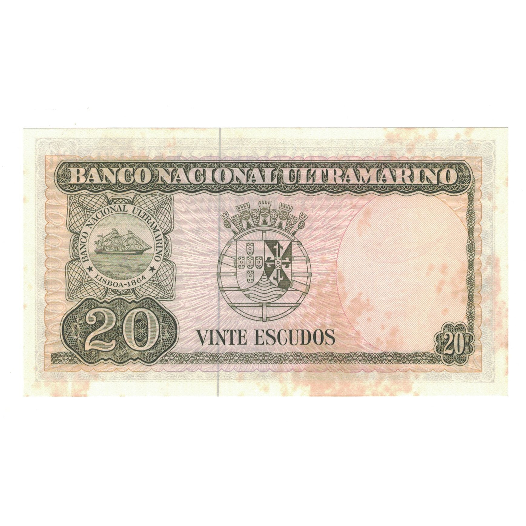 Banknote, Timor, 20 Escudos, 1967, 1967-10-24, KM:26a, VF(30-35)
