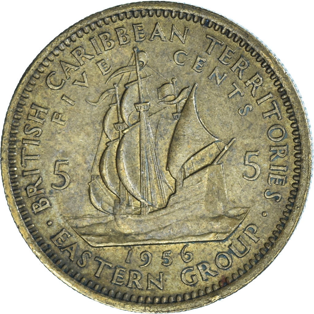 Coin, British Caribbean Territories, 5 Cents, 1956