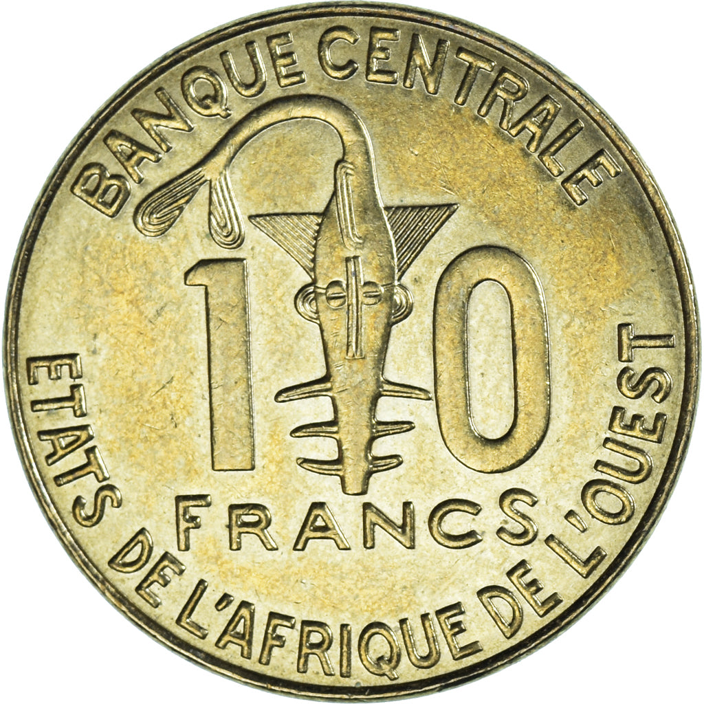 Coin, West African States, 10 Francs, 2016