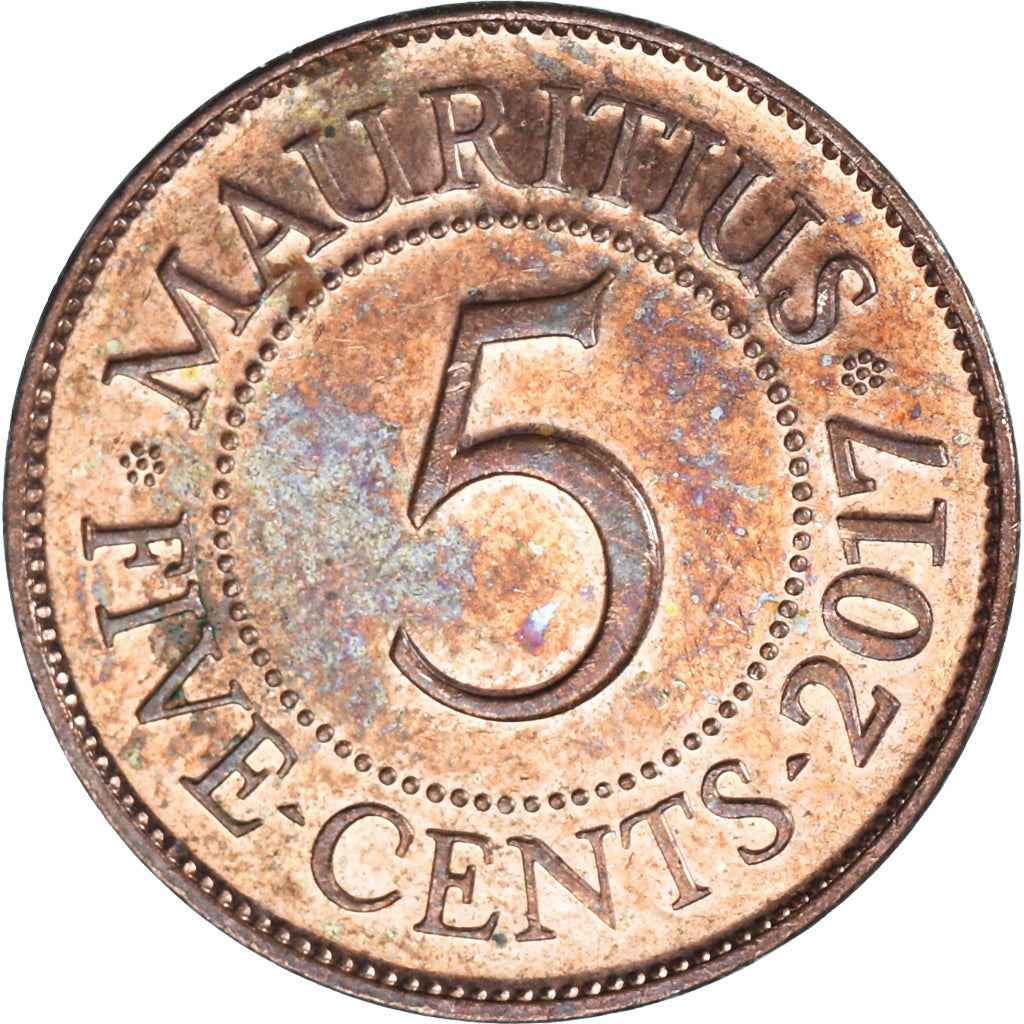 Monnaie, Maurice, 5 Cents, 2017