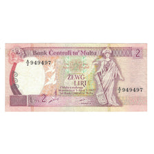 Billet, Malte, 2 Liri, 1967, KM:45a, SUP