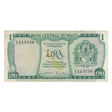 Nota, Malta, 1 Lira, 1967, KM:31c, EF(40-45)