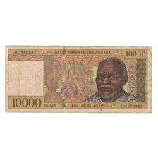 Banknote, Madagascar, 10,000 Francs = 2000 Ariary, KM:79b, VF(20-25)