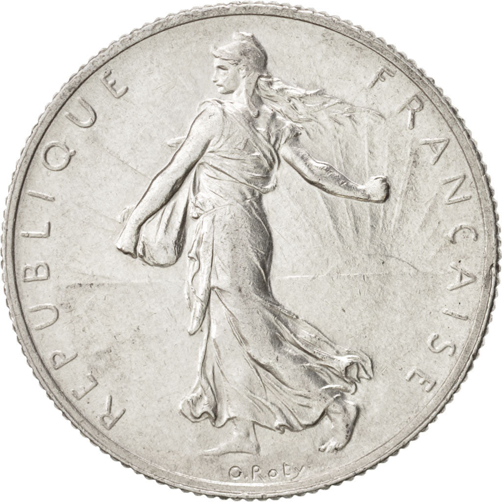 FRANCE, Semeuse, 2 Francs, 1920, Paris, KM #845.1, MS(60-62), Silver, 27, 9.98