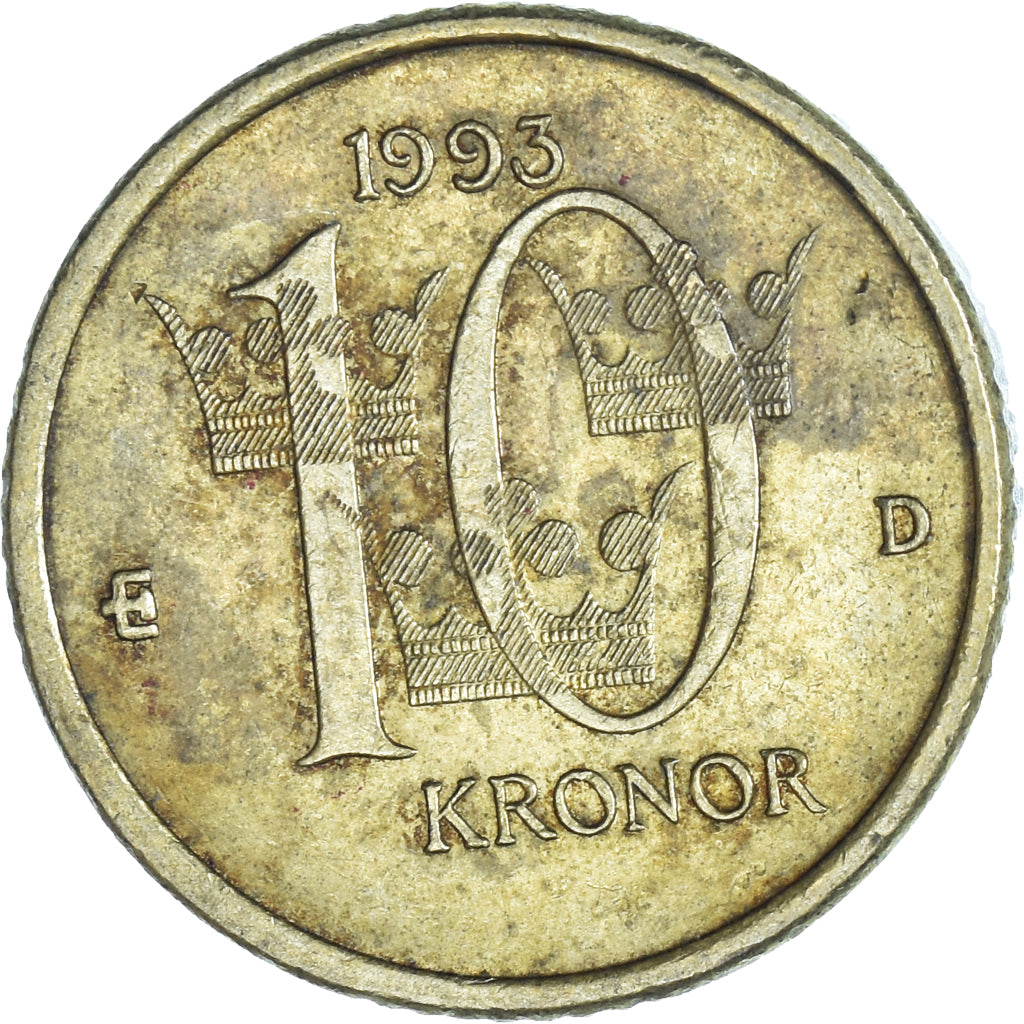 Coin, Sweden, 10 Kronor, 1993