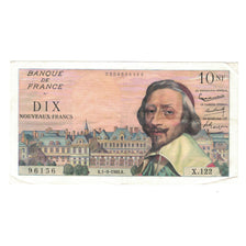 France, 10 Nouveaux Francs, Richelieu, 1960, X.122, AU(50-53), Fayette:57.10
