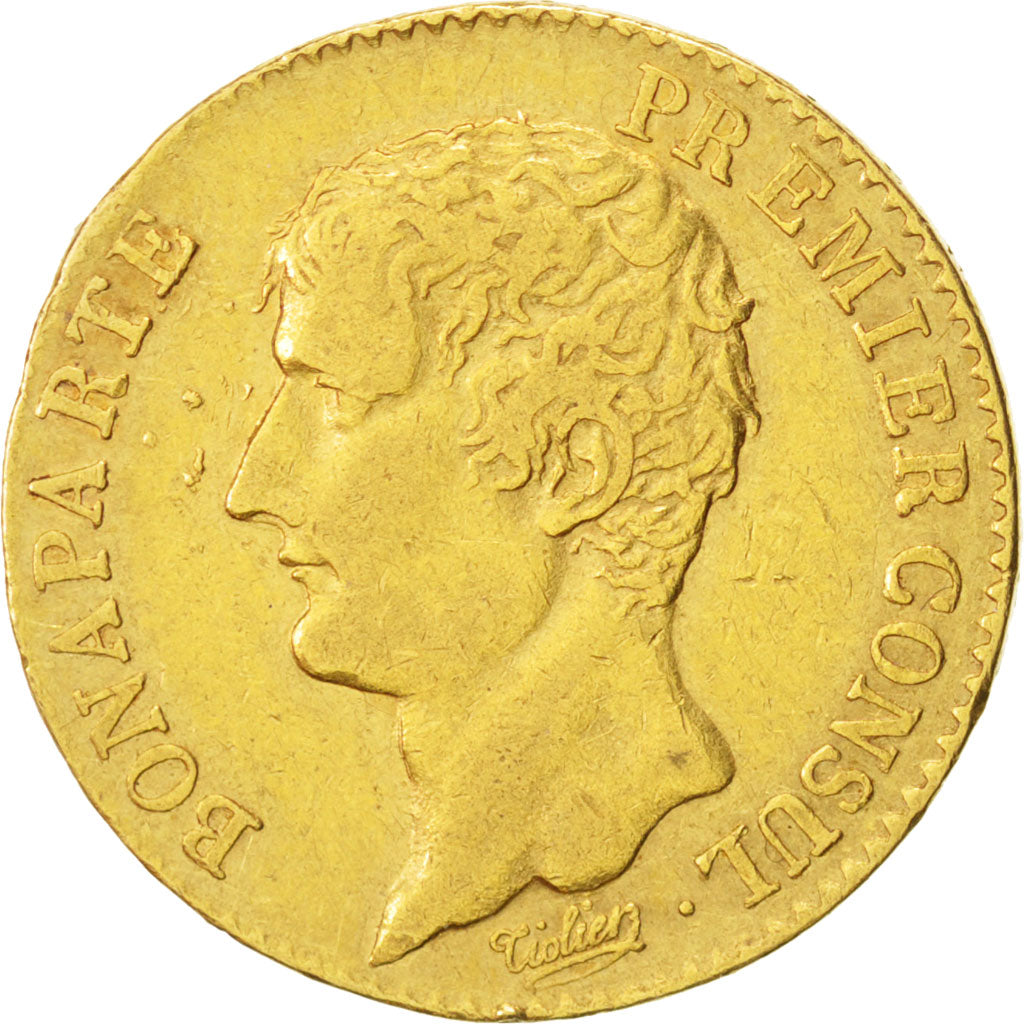 FRANCE, Napoléon I, 20 Francs, 1803, Paris, KM #651, EF(40-45), Gold, Gadoury #.