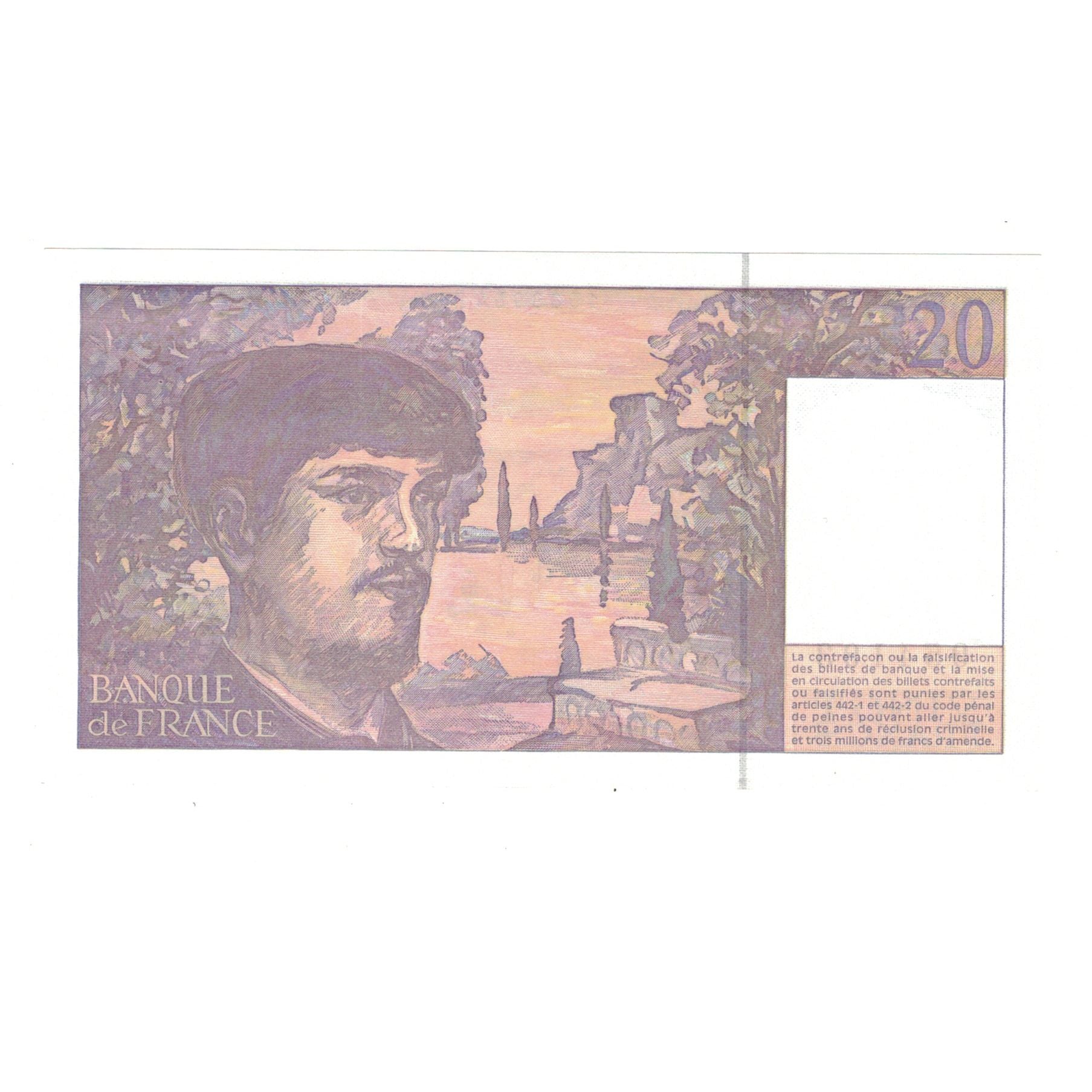 Francja, 20 Francs, Debussy, 1997, O.062, UNC(65-70), Fayette:66TER.2A62