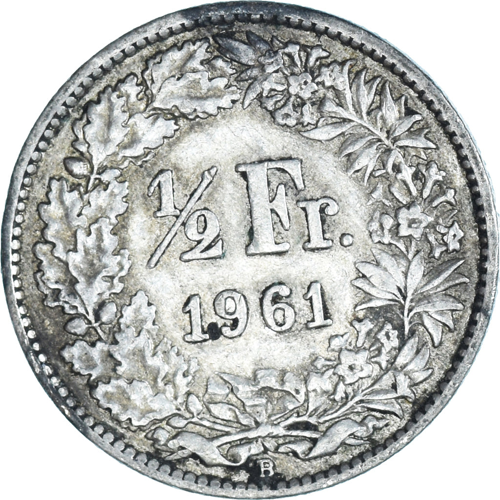 Münze, Schweiz, 1/2 Franc, 1961